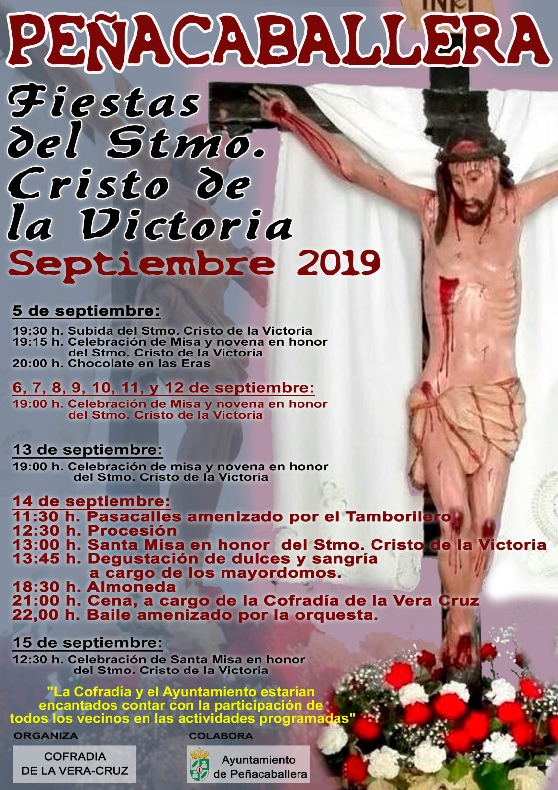 Fiestas patronales en honor al Santísimo Cristo de la Victoria 2019 Peñacaballera